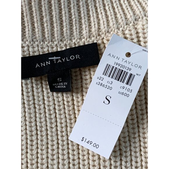 Ann Taylor Reversible Faux Fur & Knit Sweater Vest Size S NWT Zip Wool 8064 - Picture 4 of 15